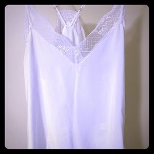 Lace Trim Cami in White